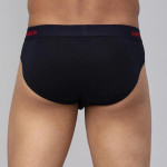 Men Navy Blue Solid Pure Cotton Brief