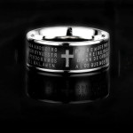 Black Stainless Steel Stress Relieving Rotatable Spinner Ring